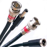 PHAT SATELLITE INTL- BNC RG59 Security Camera Cable with Power Male to Female, CCTV Surveillance Video Wire, ETL CM CL3 (360 feet, Black)