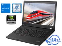 Lenovo ThinkPad P71 Laptop, 17.3" FHD Display, Intel Core i7-7820HQ Upto 3.9GHz, 64GB RAM, 1TB NVMe SSD + 1TB HDD, NVIDIA Quadro M620, HDMI, Thunderbolt, Card Reader, Wi-Fi, BT, Windows 10 Pro