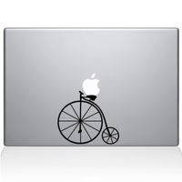 The Decal Guru Vintage Bicycle MacBook Decal Vinyl Sticker - 15" MacBook Pro (2016 & Newer) - Black (1209-MAC-15X-BLA)