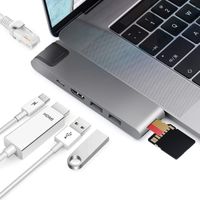 sicotool Thunderbolt 3 USB Type C Hub Adapter Dongle Multiport for MacBook Pro 2016-2019 MacBook Air 2018/2019 with 4K HDMI,RJ-45 Gigabit Ethernet,TB3 5K@60Hz/40Gbps/Charge,2X USB 3.0