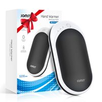 Jomst Hand Warmers, 5200mAh Portable Double-Side Hand Warmers Rechargeable,Helps for Soothe The Pain and Uncomfortable of Arthritis Sufferers, Best Winter Gift (Black) ...