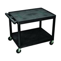 Offex Endura 27"H Electric A/V Cart with 2 Shelves - Black