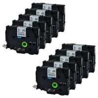 GREENCYCLE 10PK Extra Strength Adhesive Black on White Label Tape Compatible for Brother TZE-S241 TZ-S241 TZeS241,3/4 Inch,PT-P750W Labeling Maker