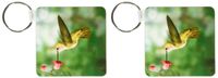 3dRose Hummingbird - Key Chains, 2.25 x 4.5 inches, set of 2 (kc_4143_1)