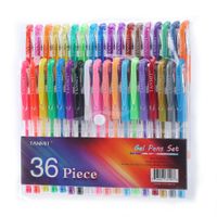 Tanmit Gel Pens Set Colored Pen Fine Point Art Marker Pen 36 Unique Colors for Adult Coloring Books Kid Doodling Scrapbooking Drawing Writing Sketching Highlighter Pens