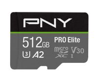 PNY U3 Pro Elite MicroSD Card - 512GB - (P-SDUX512U3100PRO-GE)