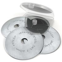 ARTEZA 60mm Quilting Rotary Cutter Replacement Blades (Pack of 12)