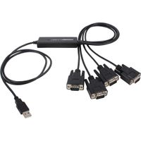 NETmate KW-440C USB2.0 to 4 Port RS232 Converter (FTDI) (5ft) Using USB2.0 Standard Cable Supports (FTDI FT232R Use chipset)