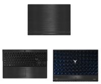 decalrus - Protective Decal for Lenovo Legion Y530 (15.6" Screen) Laptop Black Texture Brushed Aluminum Skin case Cover wrap BAlenovoLegionY530Back