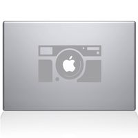 The Decal Guru Rectangular Camera Decal Vinyl Sticker, 13" MacBook Pro (2015 & Older Models), Silver (2306-MAC-13P-S)