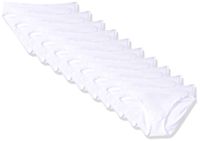 Amazon Essentials Women's Cotton Stretch Bikini Panty, White, Large