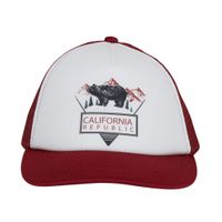 Knuckleheads Clothing Baby Boy Infant Trucker Sun Hat Toddler Mesh Baseball Cap Cali Burgundy M 53 cm 2 to 5 Years