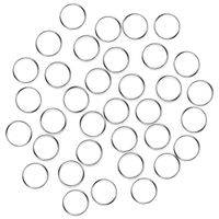Fushing 100Pcs Stainless Split Rings, Crystal Chandeliers Connectors for Chandelier, Curtain,Suncatchers, Crystal Garland,Necklaces, Keys, Earrings, Jewelry Making and Craft Ideas