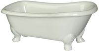 Kingston Brass BATUBW 7-Inch Length Ceramic Tub Miniature with Feet, White
