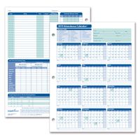 ComplyRight 2019 Attendance Calendar Kit, White, Pack of 25
