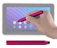 DURAGADGET Pink Aluminium 'Crayon' Style Touchscreen Stylus Pen with Large Rubber Tip - Suitable for Use with LG Joy/Leon/Spirit/Magna