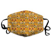Happy Thanksgiving Dust Mask,Washable and Reusable Cleaning Gardening Outdoor Activities Warm Windproof Mask