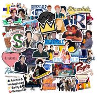 Riverdale Water Bottles Stickers, 50pcs Cool TV Vinyl Decal for Teens/Kids, Perfect for Laptop Travel Case Computer Phone Guitar Notebook Skateboard