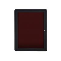 Ghent 2 3/4" x 2" 1-Door Ovation Letter Board Burgundy, Black Frame (OVK1-BBG)