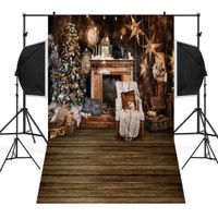 Wensltd Clearance! Christmas Backdrops Tree Vinyl 3x5FT Fireplace Background Photography Studio (O)