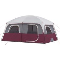 CORE 10 Person Straight Wall Cabin Tent (Wine)