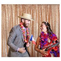 Backdrop Fabric Curtain Rose Gold-10FTx10FT-Sequin Photo Backdrop Shimmer Curtains for Backdrop Sequin-Curtain-Backdrop~1116E