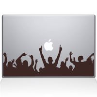The Decal Guru Rock On Crowd MacBook Decal Vinyl Sticker - 13" MacBook Pro (2016 & Newer) - Brown (1162-MAC-13X-BRO)