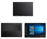decalrus - Protective Decal for Dell Inspiron i7386 / 7386 (13.3" Screen) Laptop Black Carbon Fiber Skin Skins Decal wrap CFdellInspiron13_I7386Black