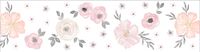 Blush Pink, Grey and White Wallpaper Wall Border for Watercolor Floral Collection by Sweet JoJo Designs