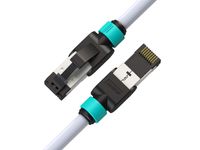 LINKUP [Fluke Certified] Cat7 Ethernet Cable -50 FT (1 Pack) 10G Double Shielded RJ45 S/FTP Patch Cables | for Network Internet LAN Switch Panel Router Gaming | Extreme High Speed |26AWG White