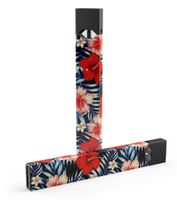 Summer Skin-kit for The Pax JUUL (JuulLabs) Vaping Device (Skin Only) - Vivid Tropical Red Floral v1