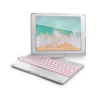 FuriGer iPad Keyboard Case 9.7 for iPad 2018 (6th Gen) - 2017(5th Gen) - iPad Pro 9.7 - Air 2 & 1, 360 Rotate Wireless/BT iPad Case Auto Wake/Sleep Flip Case w/Smart Keyboard Cover, 9.7 inch, Sliver