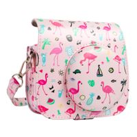 QUEEN3C Mini 9 Camera Case with Adjustable Strap Compatible for Fujifilm Instax Mini 9/8/8+ Instant Film Camera (Flamingo pink)