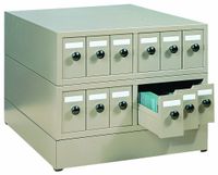 Quincy 100SCKB Beige Steel Slide Cabinet, 18.75" Length x 15.75" Width x 4-7/8" Height, 5000 Slide