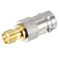 uxcell Silver/Gold Tone SMA Female to BNC Female Jack RF Coaxial Adapter Connector