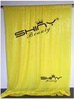 ShinyBeauty Sequin Backdrop Curtains Prom Backgrounds Glitter Photography Back Drop Cover-190921 (8FTx10FT, Yellow)