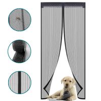 Magnetic Screen Door with Durable Polyester Anti Mosquito Bugs Mesh Curtain Easy to Install Full Frame Velcro, Fits Door Size up to 36"x83"