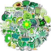 Green Cartoon Water Bottle Stickers, Cute Girl Environmental Protection Trendy Laptop Notebook Phone Computer Guitar Skateboard Luggage Vinyl Decal for Teen/Kids