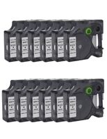 ANMO 12 Pack Label Tape Compatible for DYMO D1 45013 S0720530, Black on White, 12mm (1/2") Width, 7m (23 ft) Length