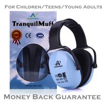 Hearing Protection Earmuff/Headphone for Toddlers, Kids, Teens, and Adults. Amplim Noise Cancelling Headphones, Earmuffs for Kids Ear Defenders - Airplane, Concert, Outdoor, Lawn Mower - Blue