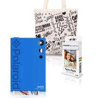 Polaroid Mint Instant Camera (Blue) Starter Kit with Tote Bag