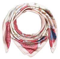 35" 90cm Women Silk Like Square Hair Scarves Sleeping Wraps Headscarfs Rose Madder Misty Rose Belt Spike