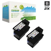 AZ Supplies Compatible Replacement Toner Cartridges for Dell 1250 High Yield 2 Black Set for use in Dell 1250, 1250C, 1350CNW, 1355CN, 1355CNW, C1760NW C1765NF C1765NFW Printer Series
