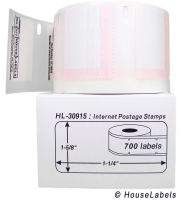 HouseLabels Internet Postage Stamp Labels, 1-5/8" x 1-1/4", 700 Labels per Roll, 4 Rolls (HL-30915-700)
