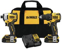 DEWALT DCK278C2 Atomic 20-Volt MAX Lithium-Ion Brushless Cordless Compact Drill/Impact Combo Kit