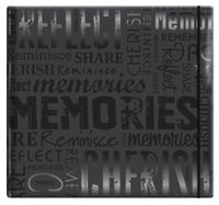 MCS MBI 13.5x12.5 Inch Embossed Gloss Expressions Scrapbook Album with 12x12 Inch Pages, Black, Embossed "Memories" (848121)