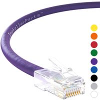 InstallerParts Ethernet Cable CAT6 Cable UTP Non-Booted 100 FT - Purple - Professional Series - 10Gigabit/Sec Network/High Speed Internet Cable, 550MHZ