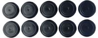 1 1/4" 1.25 inch Black Rubber Plugs for Flush Mount Body and Sheet Metal Holes Qty 10