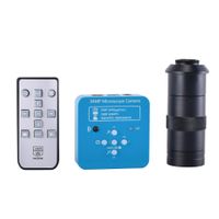 HAYEAR 34MP 1080P 60FPS 2K Full HD HDMI USB Electronic Industry Video Microscope Digital Camera Magnifier for PCB Repair+100X Zoom C-Mount Lens