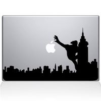 The Decal Guru 2071-MAC-13A-BLA King Kong City Skyline Decal Vinyl Sticker, 13" MacBook Air, Black